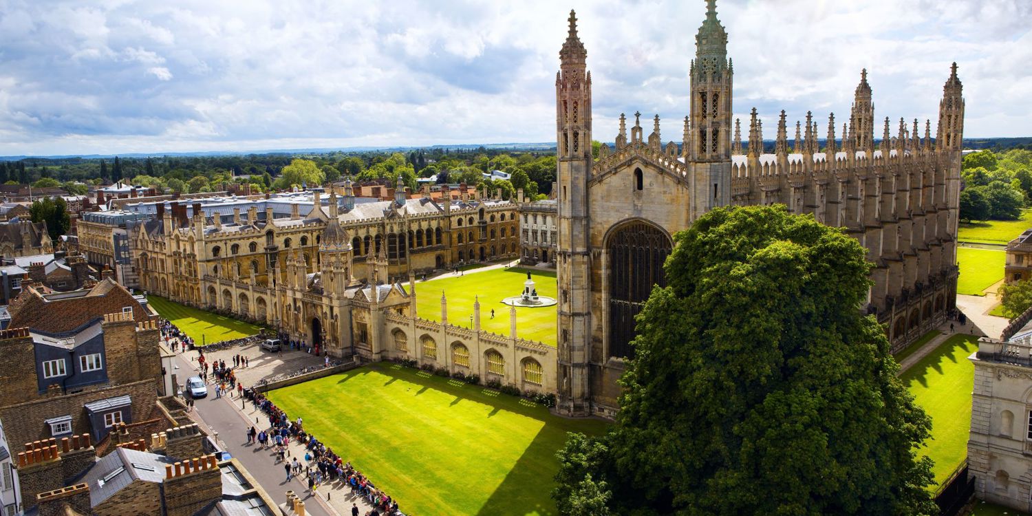 Aerial View University Building With Court Yard